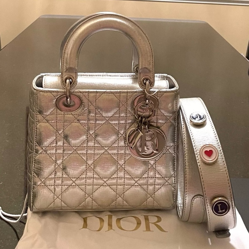 Christian Dior
My ABCDior Lady Dior Bag Cannage Quilt Lambskin - Metallic
